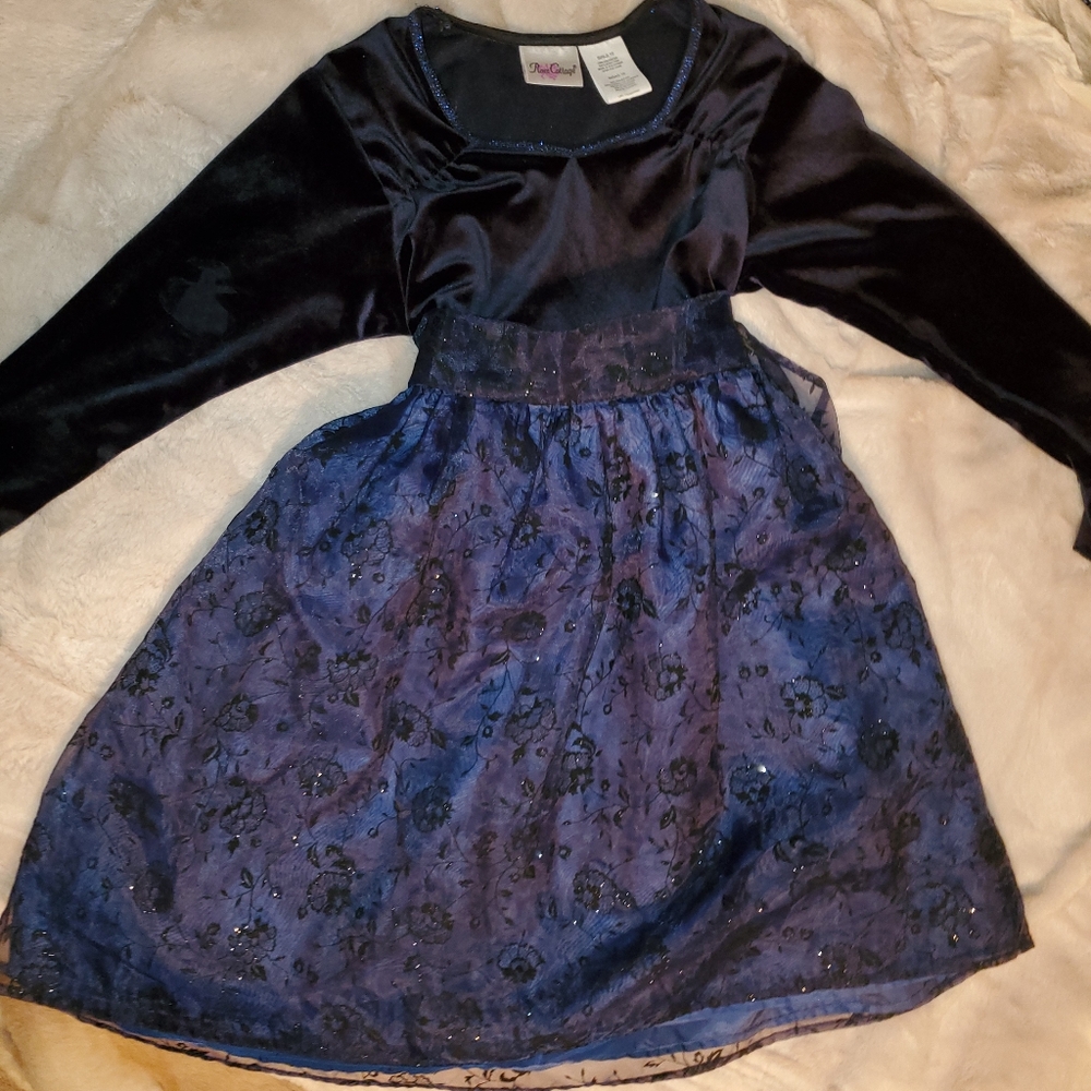 Girls navy formal dress